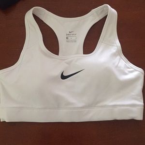 White nike Dri-Fit padded sports bra